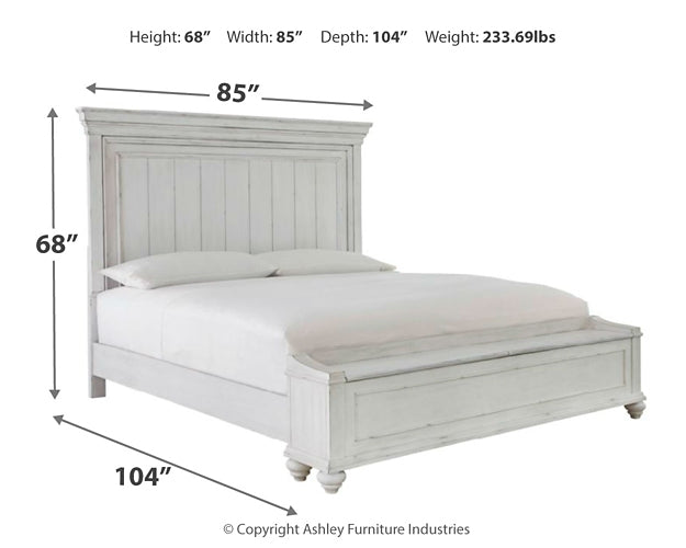 Kanwyn King Panel Bed with Storage with Dresser Homeline Furniture