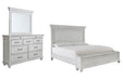 Kanwyn King Panel Bed with Storage with Mirrored Dresser Homeline Furniture