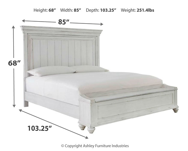 Kanwyn Queen Panel Bed with Storage with Dresser Homeline Furniture