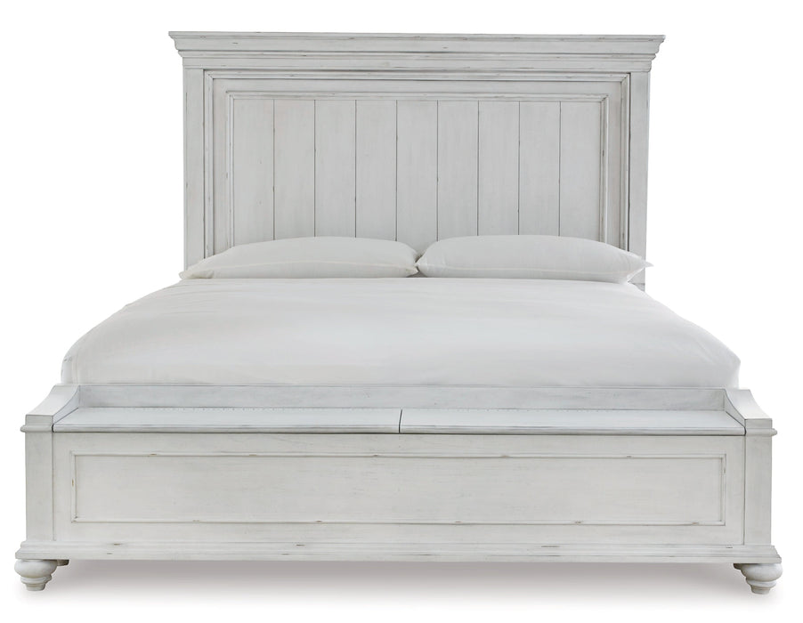 Kanwyn Queen Panel Bed with Storage with Dresser Homeline Furniture