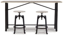 Karisslyn Counter Height Dining Table and 2 Barstools Homeline Furniture