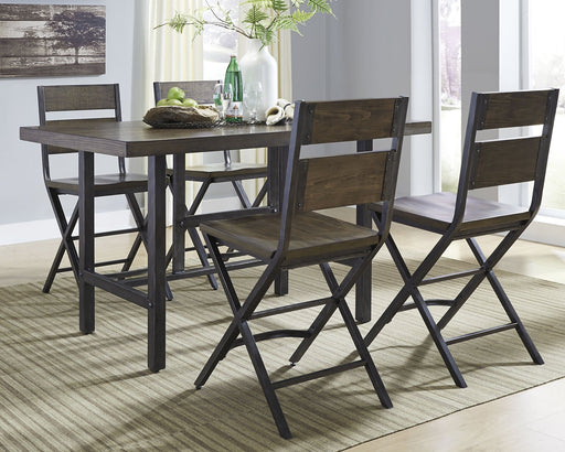 Kavara Counter Height Dining Table and 4 Barstools Homeline Furniture