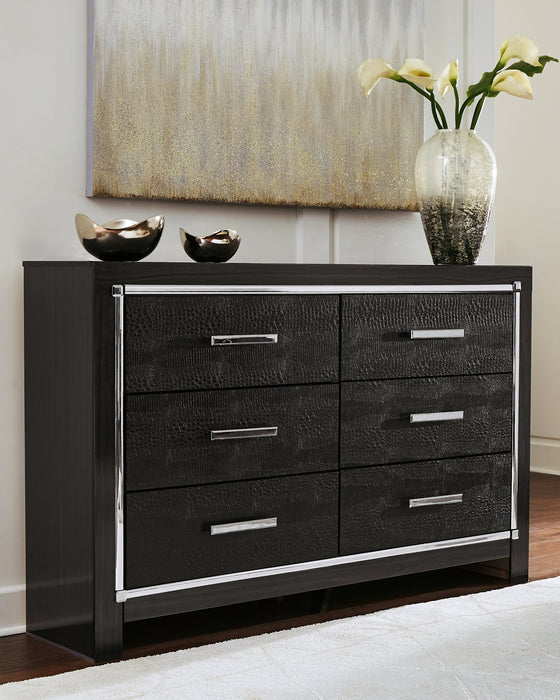 Kaydell King Panel Bed with Storage with Dresser Homeline Furniture