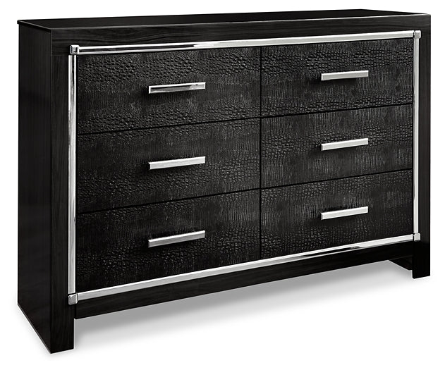 Kaydell King Panel Bed with Storage with Dresser Homeline Furniture