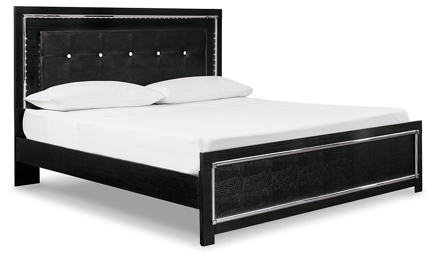 Kaydell King Upholstered Panel Bed with Dresser Homeline Furniture