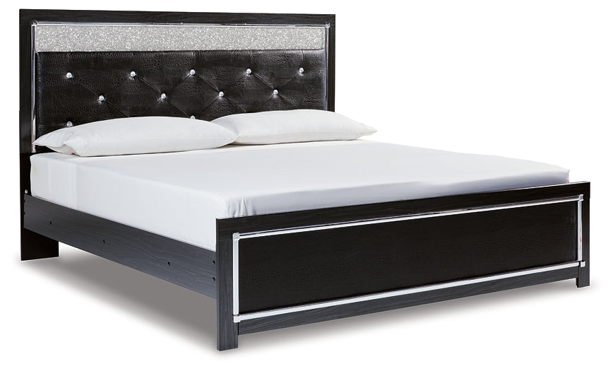 Kaydell King Upholstered Panel Bed with Dresser Homeline Furniture