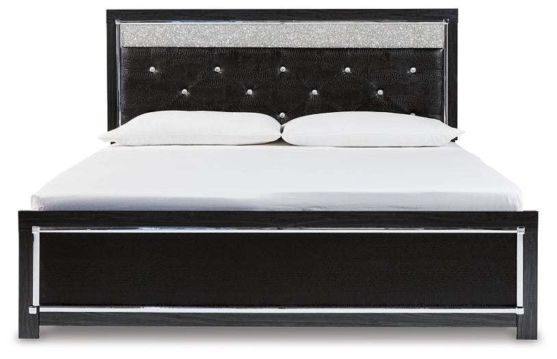 Kaydell King Upholstered Panel Bed with Dresser Homeline Furniture