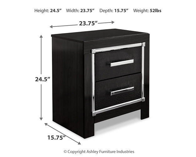 Kaydell King Upholstered Panel Bed with Mirrored Dresser, Chest and 2 Nightstands Homeline Furniture