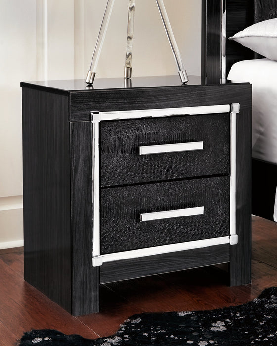 Kaydell King Upholstered Panel Bed with Mirrored Dresser, Chest and 2 Nightstands Homeline Furniture