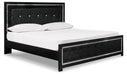 Kaydell King Upholstered Panel Bed with Mirrored Dresser and 2 Nightstands Homeline Furniture