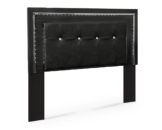 Kaydell Queen/Full Upholstered Panel Headboard with Mirrored Dresser Homeline Furniture