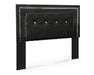 Kaydell Queen/Full Upholstered Panel Headboard with Mirrored Dresser and 2 Nightstands Homeline Furniture