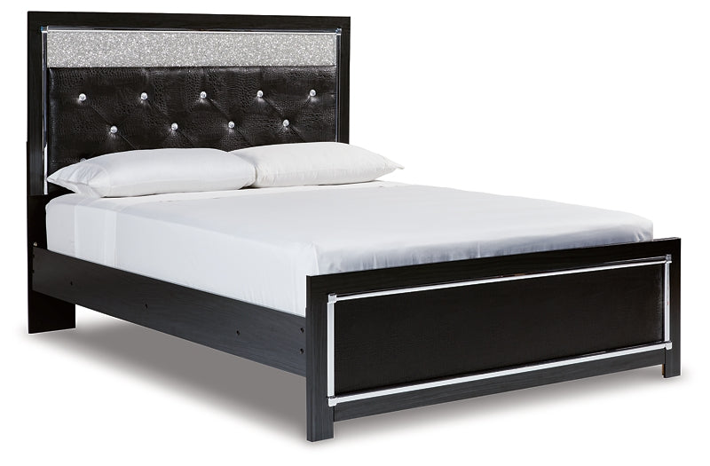 Kaydell Queen Upholstered Panel Bed with Dresser Homeline Furniture