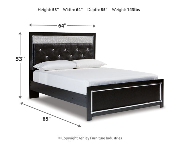 Kaydell Queen Upholstered Panel Bed with Dresser Homeline Furniture