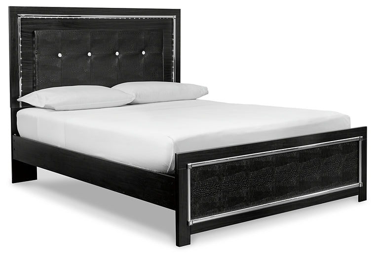 Kaydell Queen Upholstered Panel Bed with Dresser Homeline Furniture