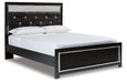 Kaydell Queen Upholstered Panel Bed with Mirrored Dresser, Chest and 2 Nightstands Homeline Furniture