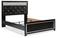 Kaydell Queen Upholstered Panel Bed with Mirrored Dresser, Chest and 2 Nightstands Homeline Furniture