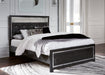 Kaydell Queen Upholstered Panel Bed with Mirrored Dresser, Chest and 2 Nightstands Homeline Furniture