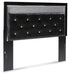 Kaydell Queen Upholstered Panel Headboard with Mirrored Dresser and 2 Nightstands Homeline Furniture