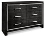 Kaydell Queen Upholstered Panel Storage Platform Bed with Dresser Homeline Furniture