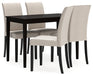 Kimonte Dining Table and 4 Chairs Homeline Furniture