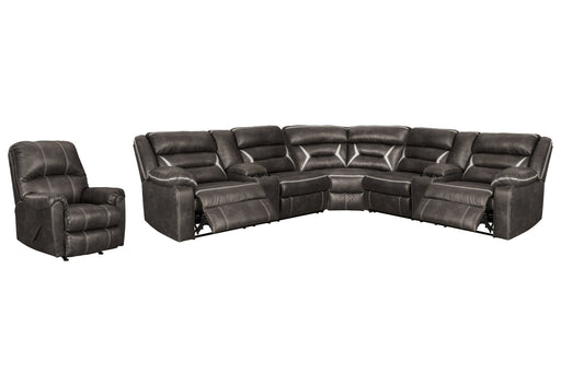 Kincord 3-Piece Sectional with Recliner Homeline Furniture