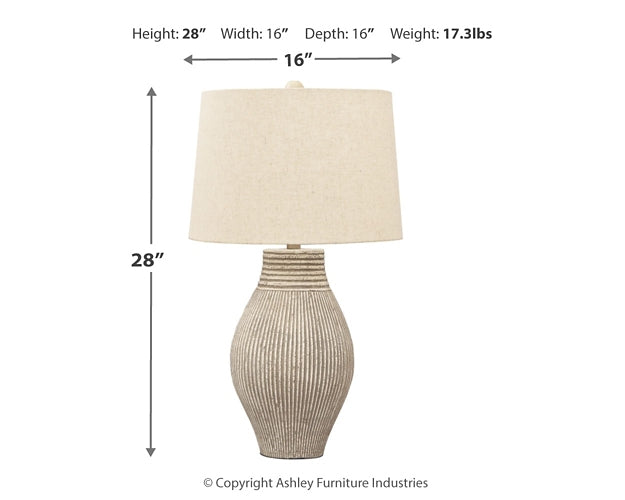 Layal Paper Table Lamp (1/CN) Homeline Furniture