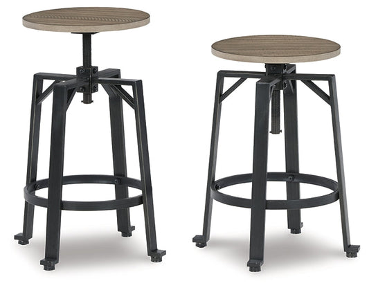 Lesterton Swivel Stool (2/CN) Homeline Furniture