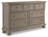 Lettner King Panel Bed with Dresser Homeline Furniture