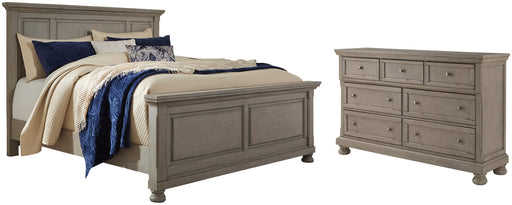 Lettner Queen Panel Bed with Dresser Homeline Furniture