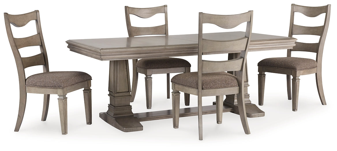 Lexorne Dining Table and 4 Chairs Homeline Furniture