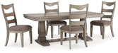 Lexorne Dining Table and 4 Chairs Homeline Furniture