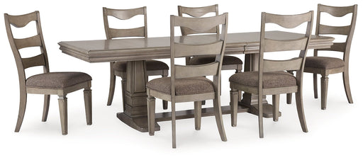 Lexorne Dining Table and 6 Chairs Homeline Furniture