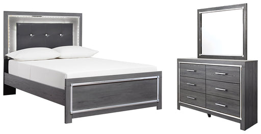 Lodanna Full Panel Bed with Mirrored Dresser Homeline Furniture