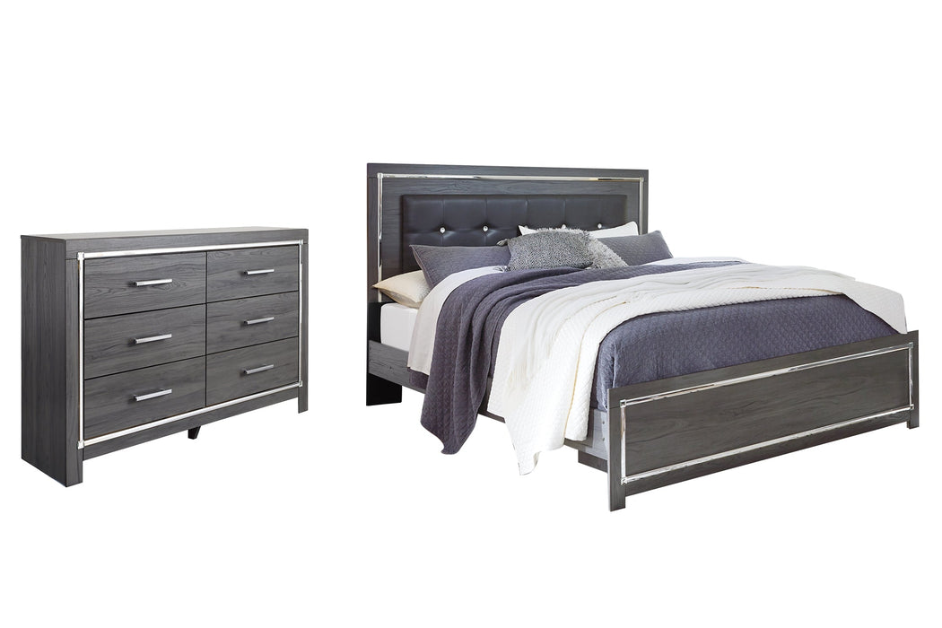 Lodanna King Panel Bed with Dresser Homeline Furniture