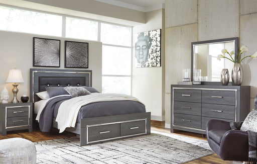 Lodanna Queen Panel Bed with 2 Storage Drawers with Dresser Homeline Furniture