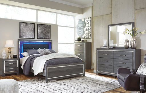 Lodanna Queen Panel Bed with Mirrored Dresser Homeline Furniture