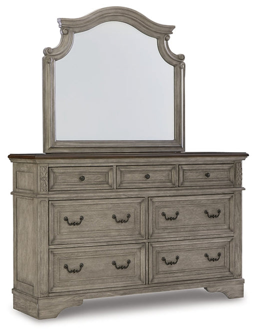 Lodenbay California King Panel Bed with Mirrored Dresser, Chest and Nightstand Homeline Furniture