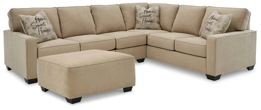 Lucina 3-Piece Sectional with Ottoman Homeline Furniture