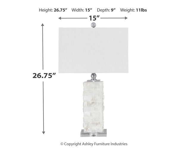 Malise Alabaster Table Lamp (1/CN) Homeline Furniture