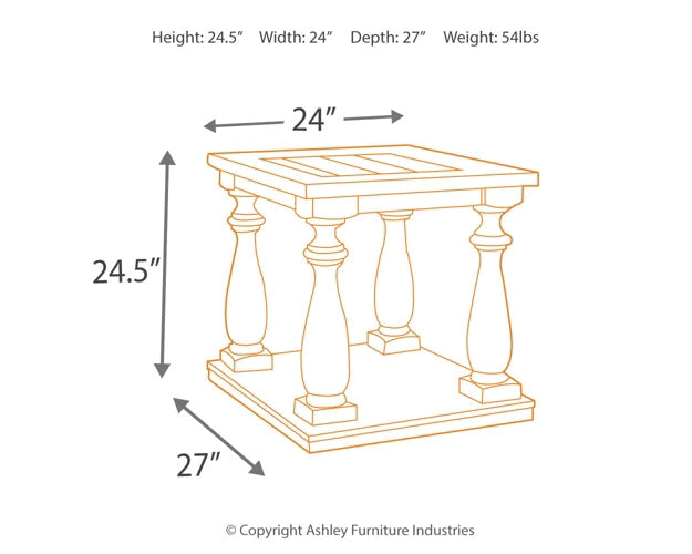 Mallacar Rectangular End Table Homeline Furniture