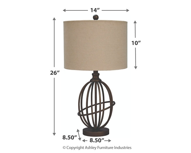 Manasa Metal Table Lamp (1/CN) Homeline Furniture