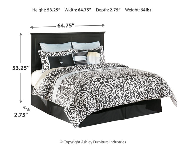 Maribel Queen/Full Panel Headboard with Mirrored Dresser, Chest and Nightstand Homeline Furniture