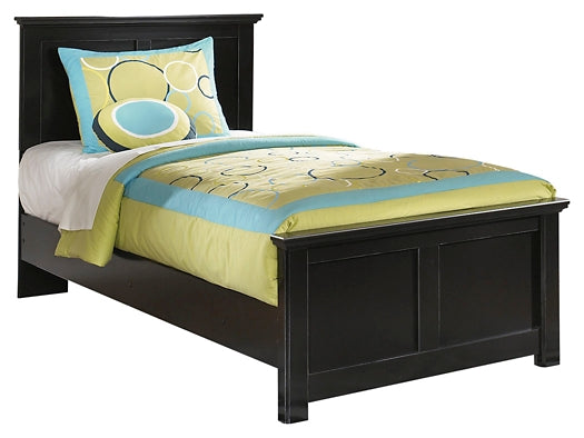 Maribel Twin Panel Bed with Mirrored Dresser and Nightstand Homeline Furniture