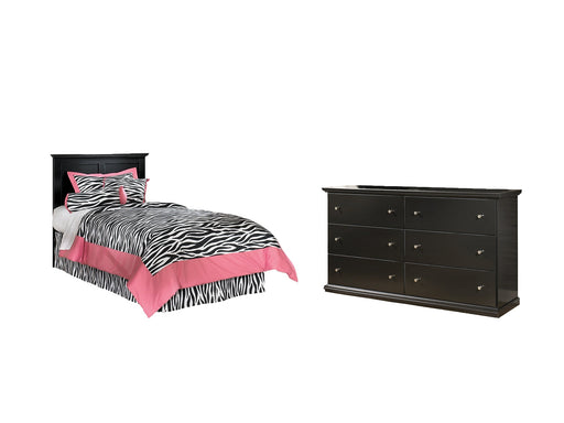 Maribel Twin Panel Headboard with Dresser Homeline Furniture