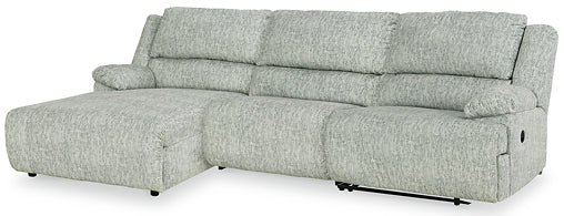 McClelland 3-Piece Reclining Sectional with Chaise Homeline Furniture