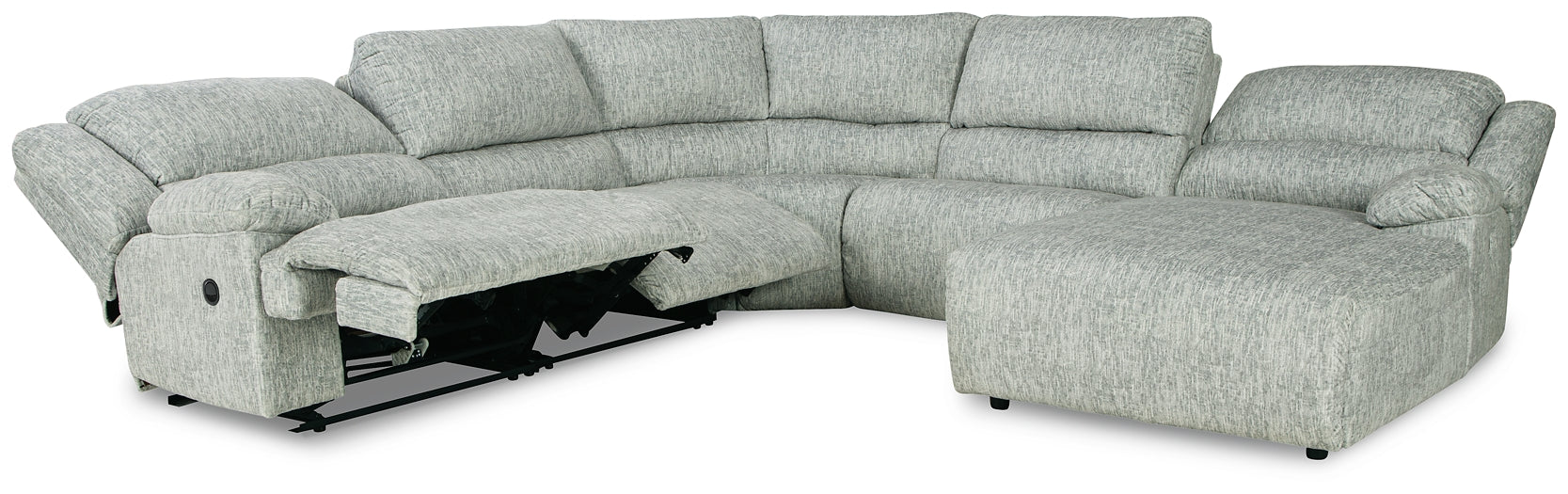 McClelland 5-Piece Reclining Sectional with Chaise Homeline Furniture