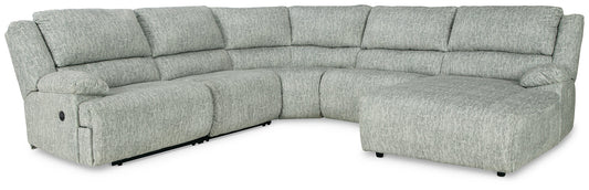 McClelland 5-Piece Reclining Sectional with Chaise Homeline Furniture