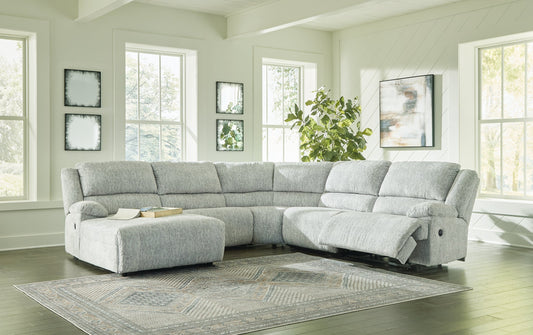 McClelland 5-Piece Reclining Sectional with Chaise Homeline Furniture