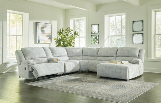 McClelland 6-Piece Reclining Sectional with Chaise Homeline Furniture